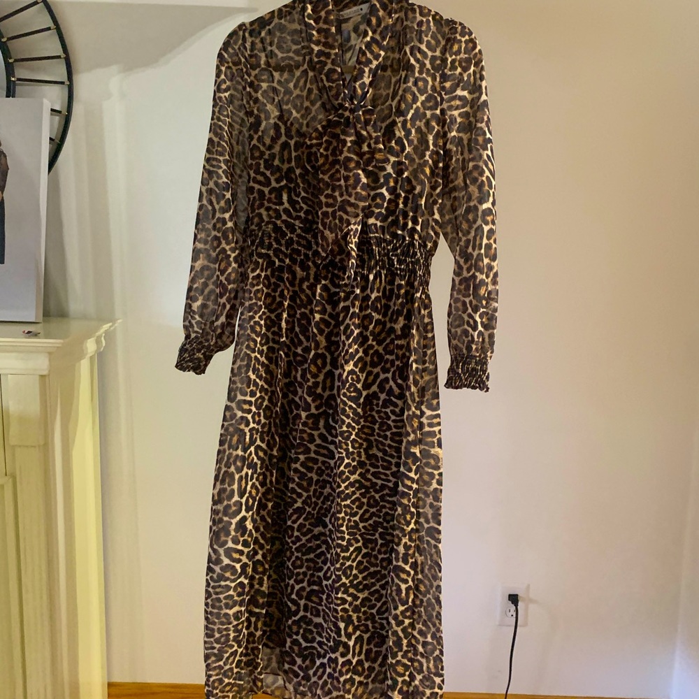 Zara cheetah patterned dress
